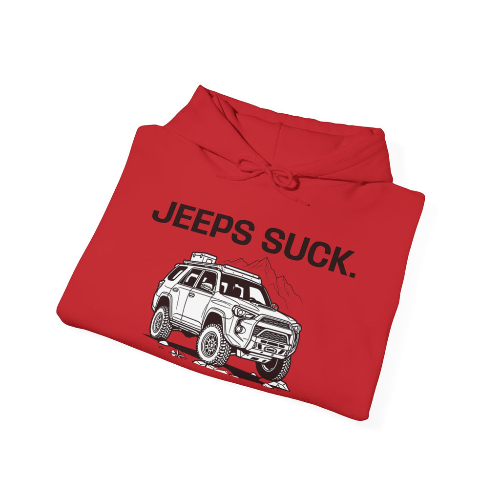 Hoodie - 'JEEPS SUCK' Off-Road Truck Graphic Pullover