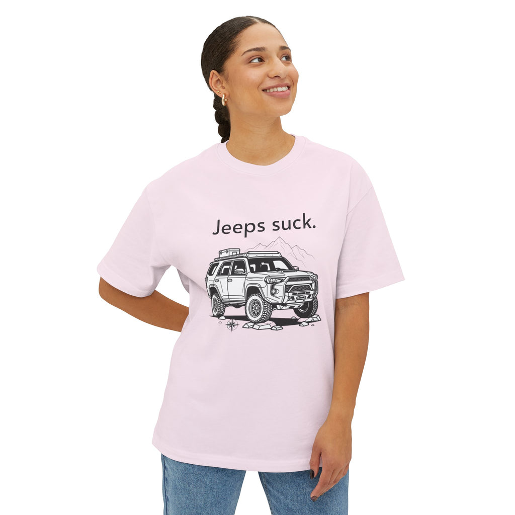 Graphic Tee — "Jeeps suck." Off‑Road SUV Illustration T-Shirt