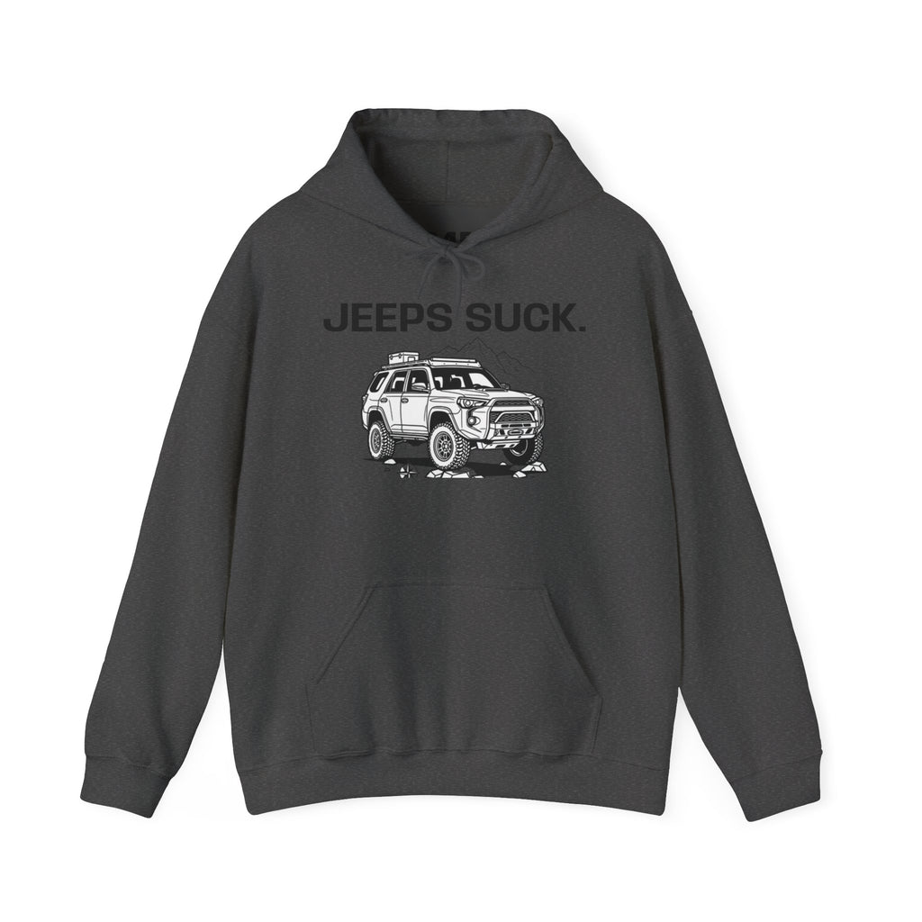 Hoodie - 'JEEPS SUCK' Off-Road Truck Graphic Pullover