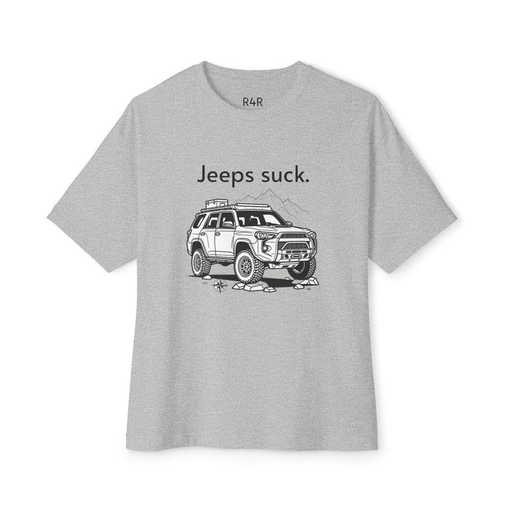 Graphic Tee — "Jeeps suck." Off‑Road SUV Illustration T-Shirt