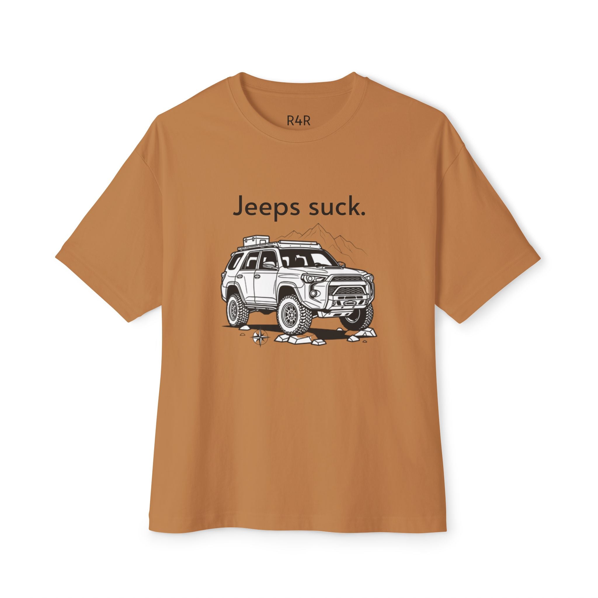 Graphic Tee — "Jeeps suck." Off‑Road SUV Illustration T-Shirt