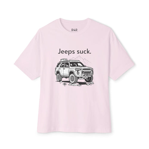 Graphic Tee — "Jeeps suck." Off‑Road SUV Illustration T-Shirt