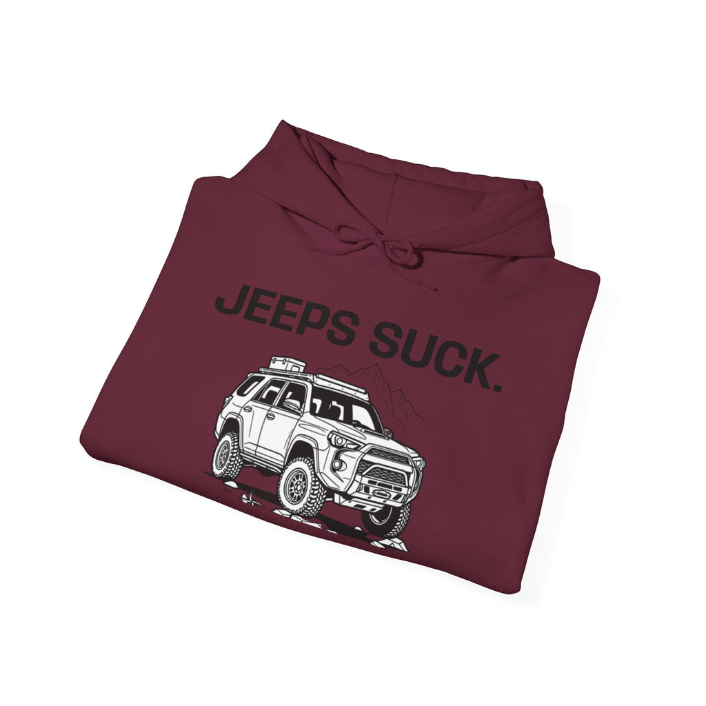 Hoodie - 'JEEPS SUCK' Off-Road Truck Graphic Pullover