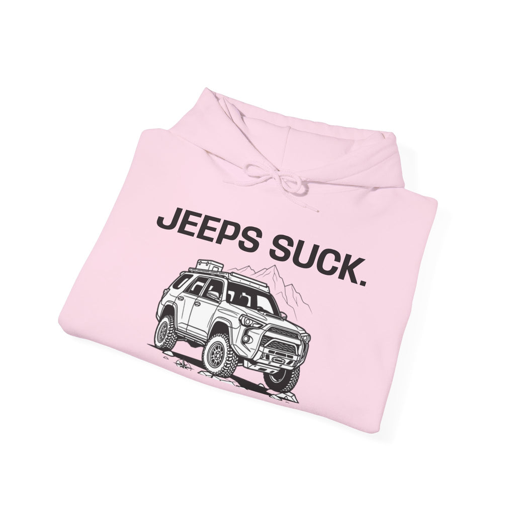 Hoodie - 'JEEPS SUCK' Off-Road Truck Graphic Pullover
