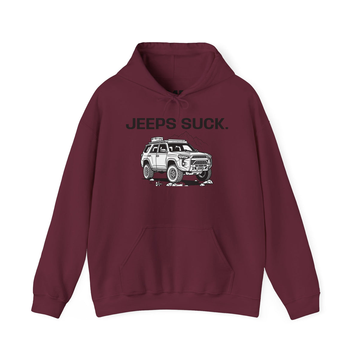 Hoodie - 'JEEPS SUCK' Off-Road Truck Graphic Pullover