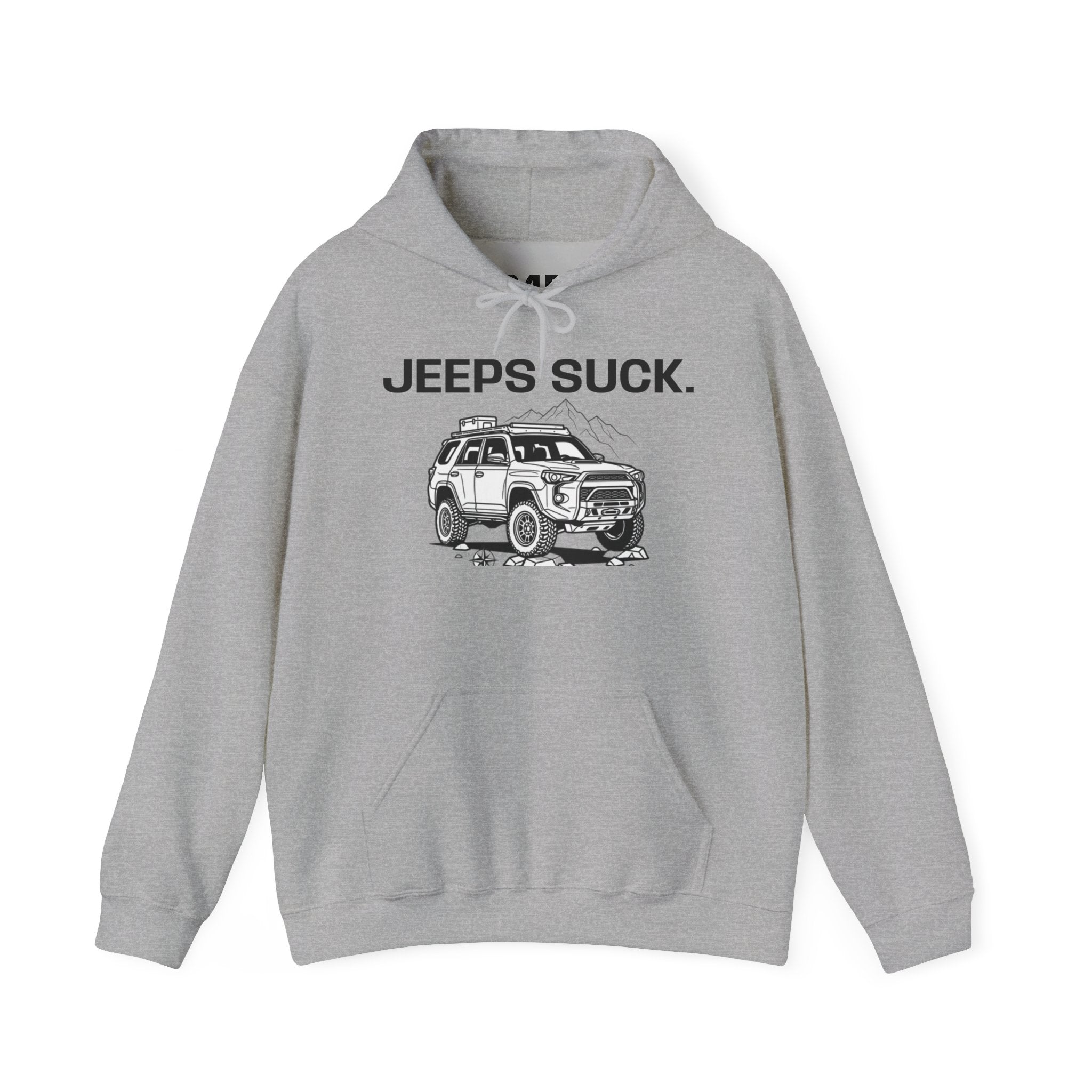 Hoodie - 'JEEPS SUCK' Off-Road Truck Graphic Pullover