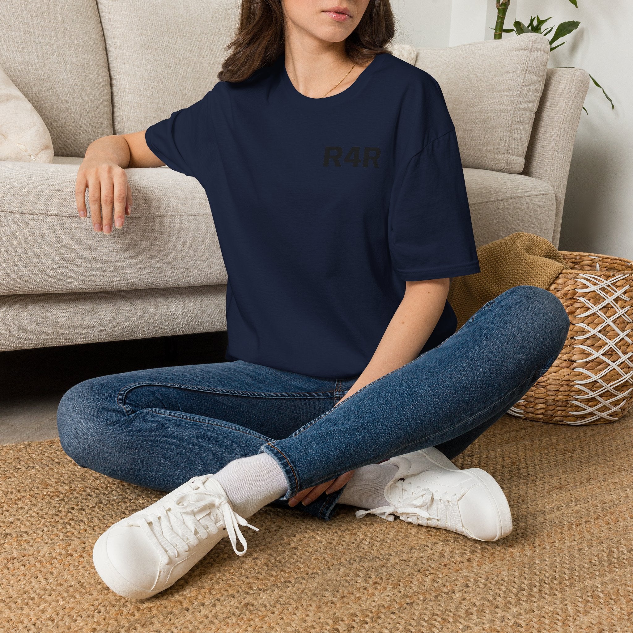 R4R Minimal Logo T-Shirt — Classic Chest Print Casual Tee